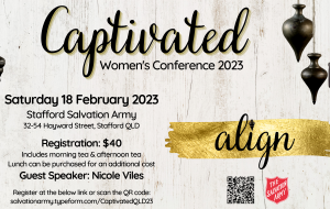 Nicole to speak at women’s conference